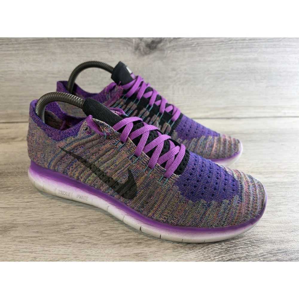 Nike‎ Free RN Flyknit Women's Size 9 Running Shoes Multicolor 831069-108 Logo